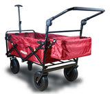 FROSAL Bollerwagen Nick PRO rot faltbar mit Schiebegriff Dach & Bremse