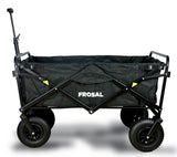 FROSAL Bollerwagen Nick faltbar mit Lufträder Bremse & Dach schwarz