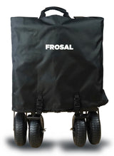 FROSAL Bollerwagen Nick faltbar mit Lufträder Bremse & Dach schwarz