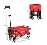 Sekey Mini faltbarer Bollerwagen in rot