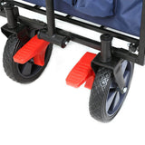 Sekey faltbarer Bollerwagen mit Bremse in blau