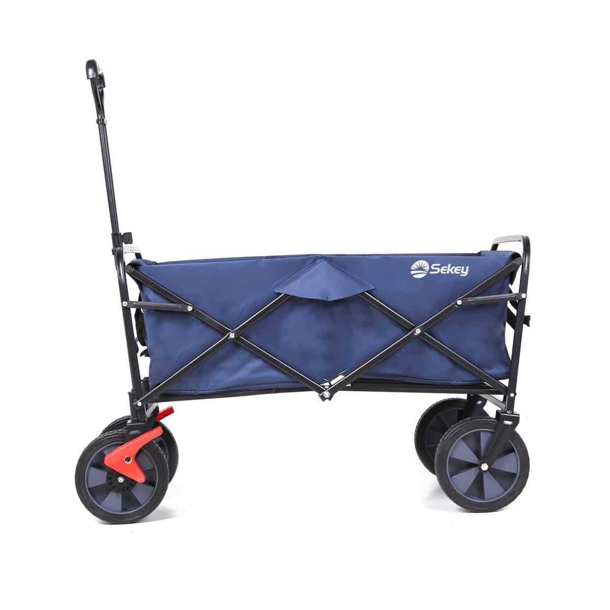 Sekey faltbarer Bollerwagen mit Bremse in blau