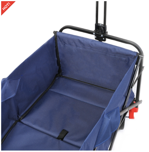 Sekey faltbarer Bollerwagen mit Bremse in blau