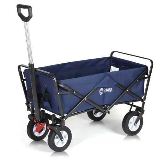 Sekey faltbarer Bollerwagen in blau, 102L