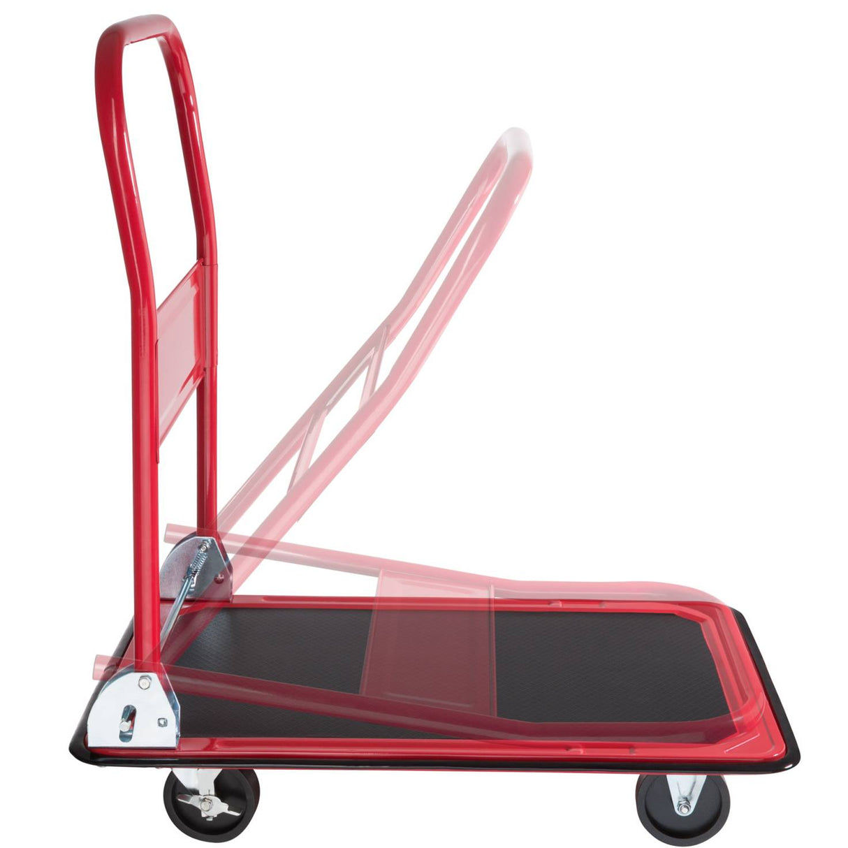 Plattformwagen mit Bremsen 150kg rot