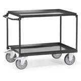 Fetra 4820 7016, 4822 7016 Tischwagen mit zwei Blechwannen "GREY EDITION" 400 kg, Griff waagerecht