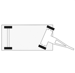 ROLLCART 60-1013 - Schwerlast-Industrieanhänger, 1-Achs-Drehschemel-Lenkung, bis zu 5000 kg