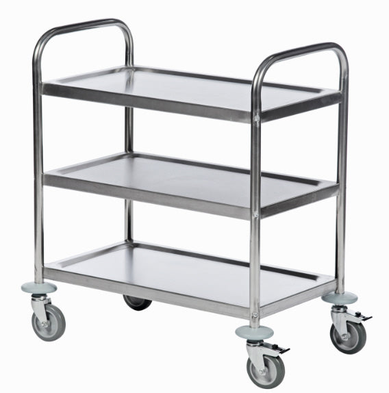 ROLLCART Edelstahl-Tischwagen drei Etagen, 623300 623310