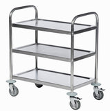 ROLLCART Edelstahl-Tischwagen drei Etagen, 623300 623310