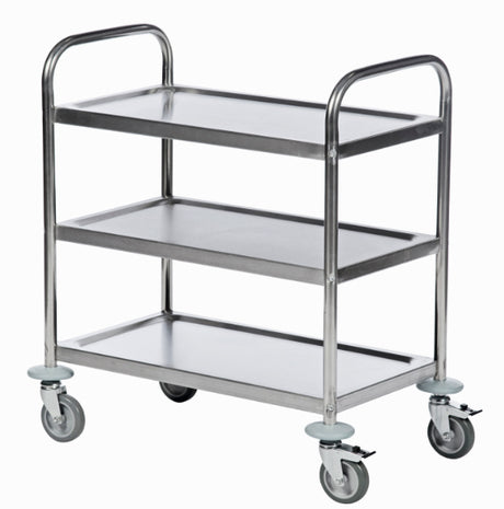 ROLLCART Edelstahl-Tischwagen drei Etagen, 623300 623310