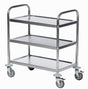 ROLLCART Edelstahl-Tischwagen drei Etagen, 623300 623310