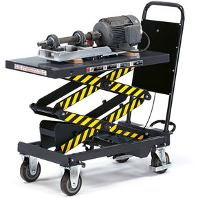 Fetra 6836/6837 Hubtischwagen bis 500 kg, Rohrschiebebügel feststehend verschraubt, Doppelschere