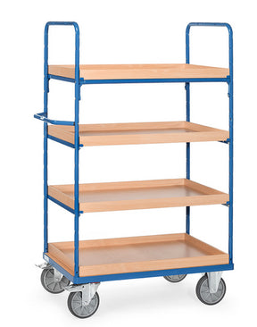 Fetra 8321/8322/8323 Hoher Etagenwagen mit vier Kästen aus Holz