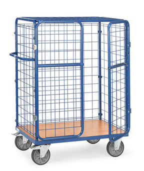 Fetra 8481-3D/8482-3D/8483-3D Paketwagen mit Drahtgitterwänden, Doppelflügeltüren und Dach