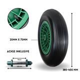 FROSAL Schubkarrenrad 400 (380) mm | Luftrad Schubkarre | Ersatzrad 4.80 / 4.00-8