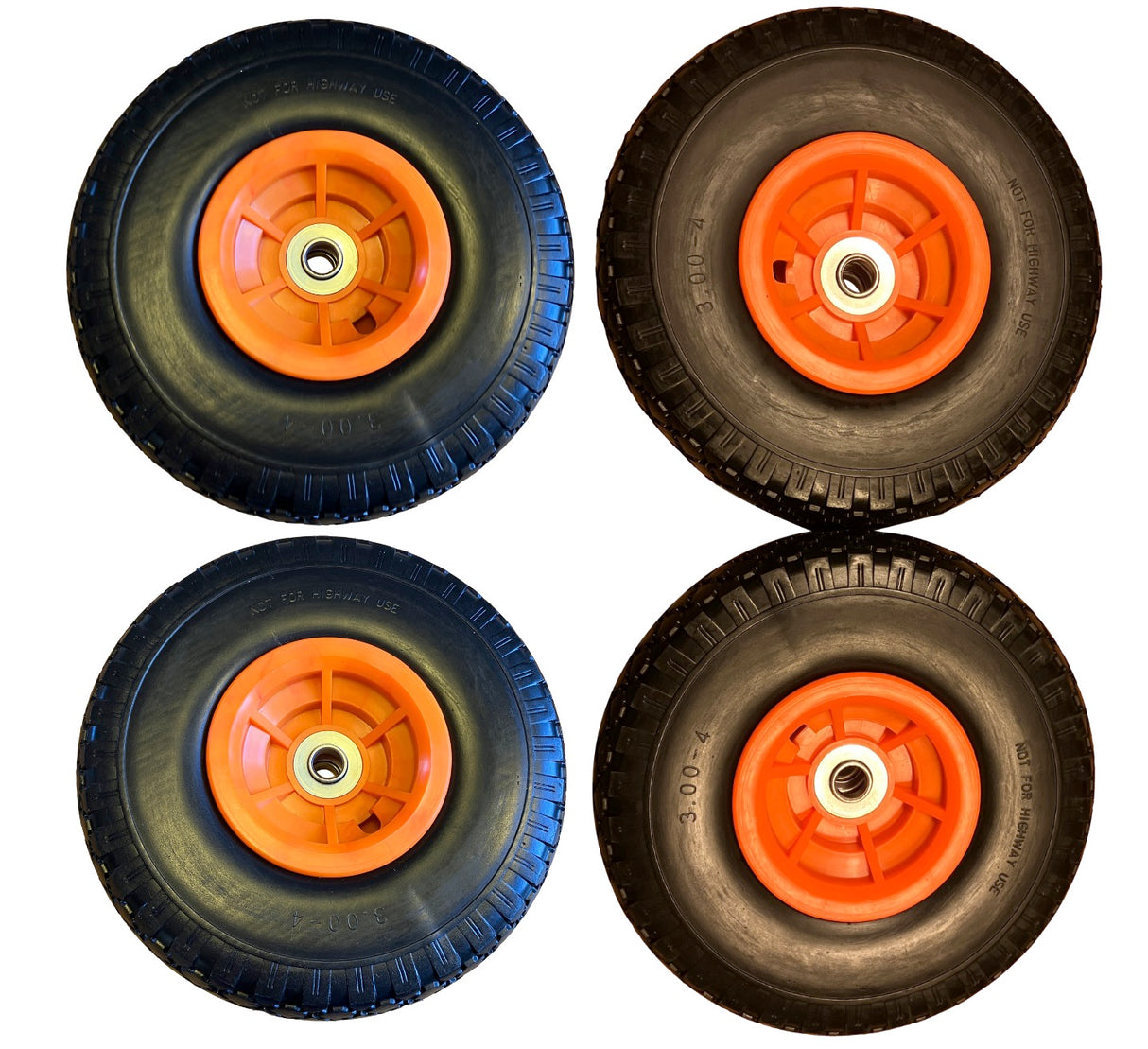 FROSAL Ersatzrad - PU Rad Nabe 16mm/50mm für Bollerwagen oder Sackkarre pannensicher