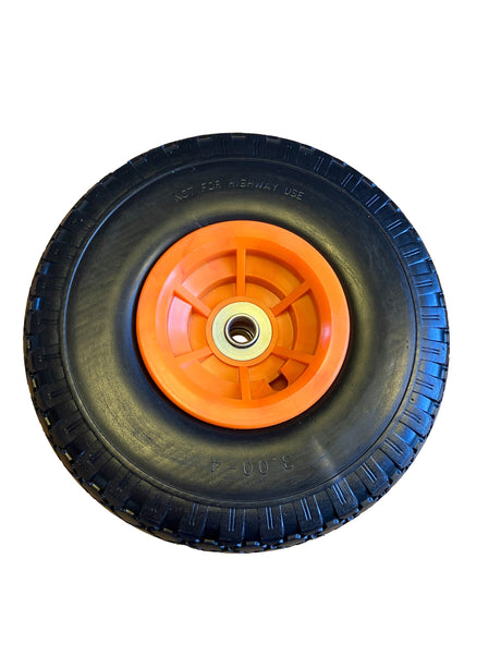 FROSAL Ersatzrad - PU Rad Nabe 16mm/50mm für Bollerwagen oder Sackkarre pannensicher