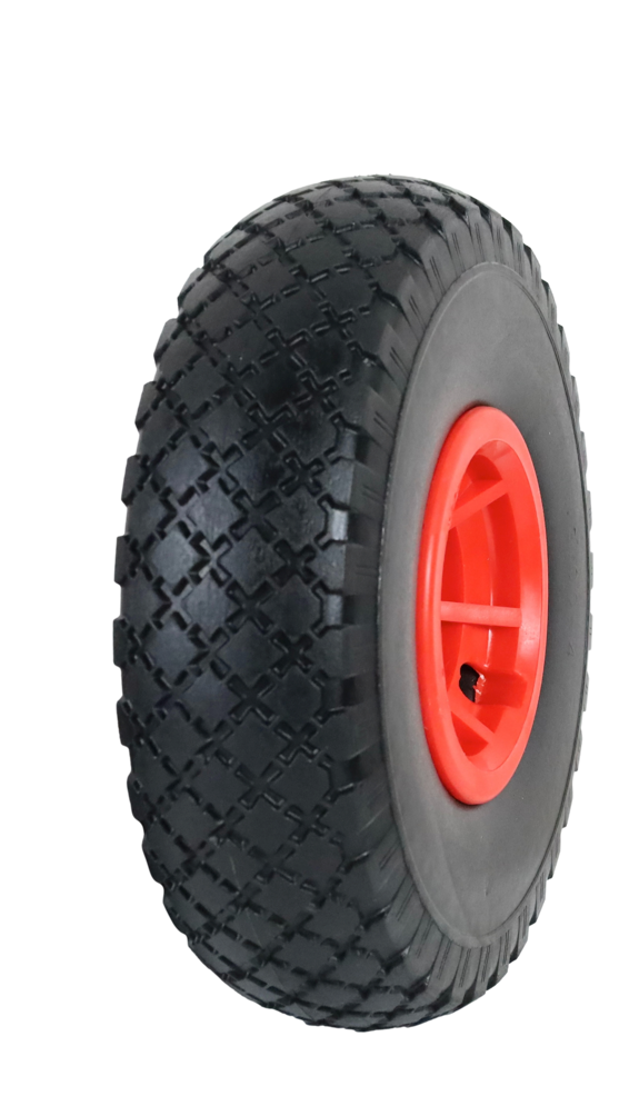 FROSAL Ersatzrad - PU Rad Nabe 16mm/50mm für Bollerwagen oder Sackkarre pannensicher