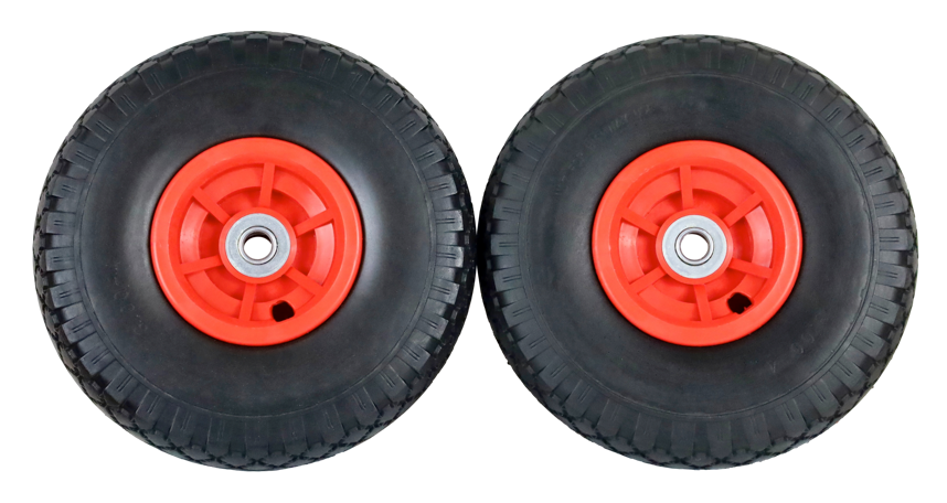 FROSAL Ersatzrad - PU Rad Nabe 16mm/50mm für Bollerwagen oder Sackkarre pannensicher