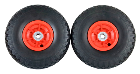 FROSAL Ersatzrad - PU Rad Nabe 16mm/50mm für Bollerwagen oder Sackkarre pannensicher