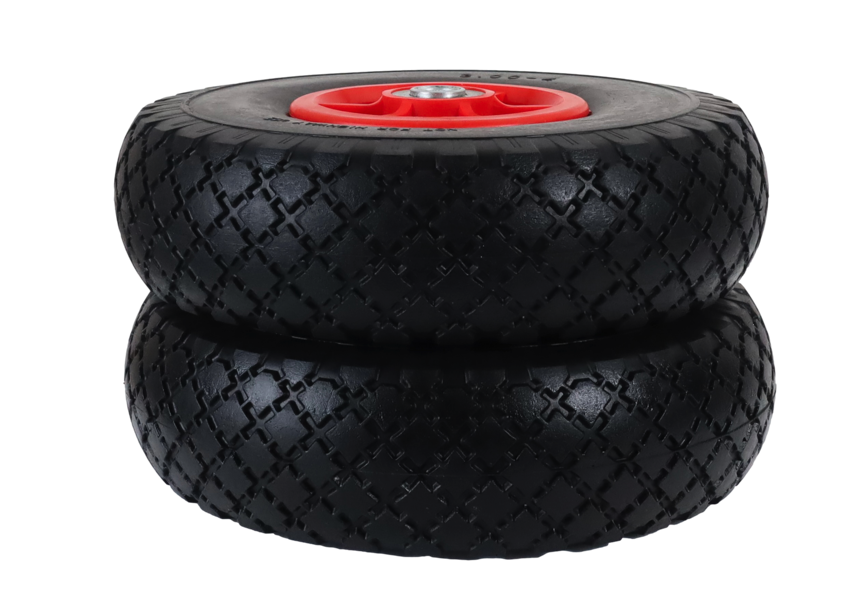 FROSAL Ersatzrad - PU Rad Nabe 16mm/50mm für Bollerwagen oder Sackkarre pannensicher