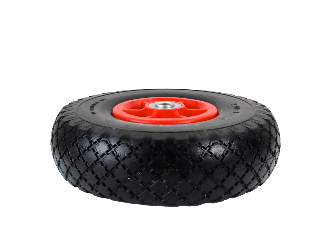 FROSAL Ersatzrad - PU Rad Nabe 16mm/50mm für Bollerwagen oder Sackkarre pannensicher