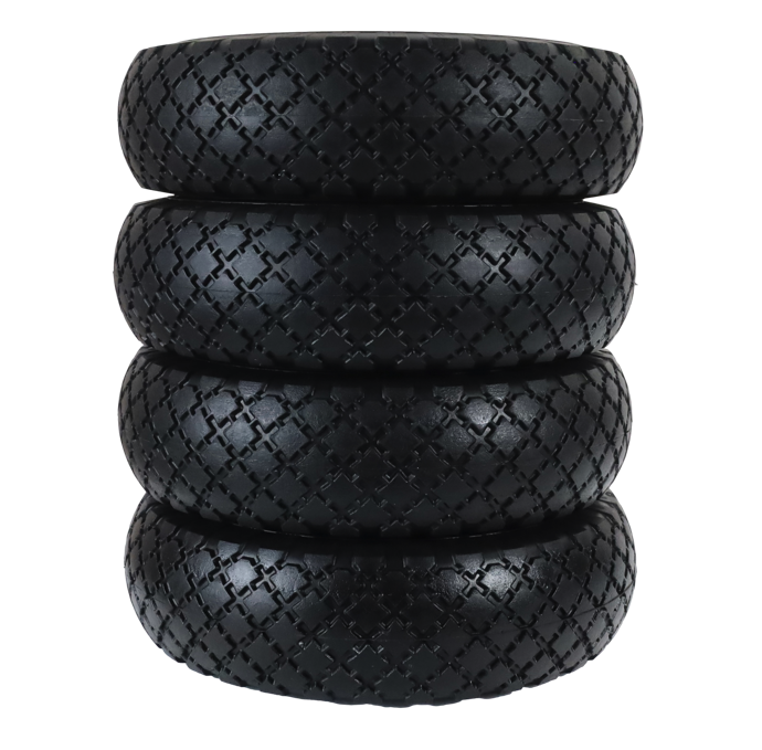 FROSAL Ersatzrad - PU Rad Nabe 16mm/50mm für Bollerwagen oder Sackkarre pannensicher
