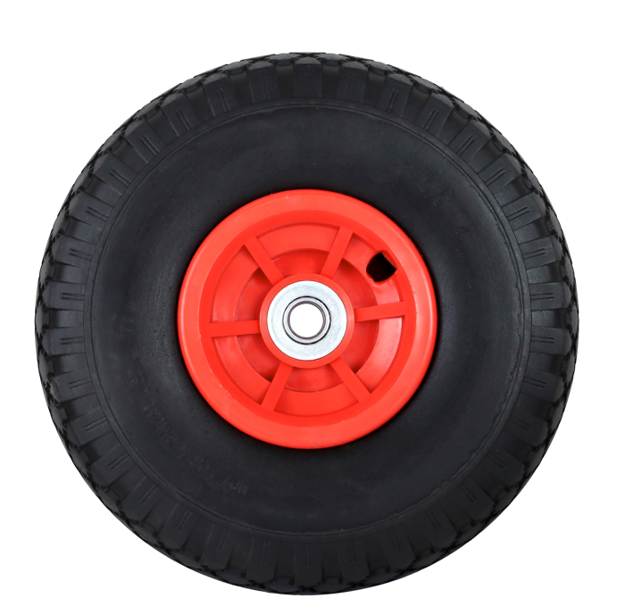 FROSAL Ersatzrad - PU Rad Nabe 16mm/50mm für Bollerwagen oder Sackkarre pannensicher