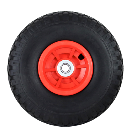 FROSAL Ersatzrad - PU Rad Nabe 16mm/50mm für Bollerwagen oder Sackkarre pannensicher