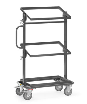 Fetra 92910 ESD-Beistellwagen mit offenem Rahmen, Ladeflächen neigbar, 200 kg