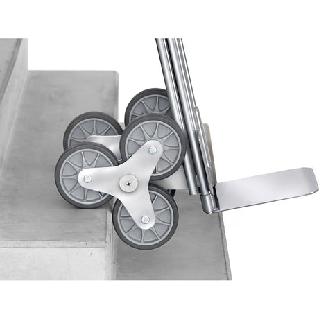 Fetra AK 1326 Treppenkarren Alu 200 kg, dreiarmige Rad-Sterne, TPE, breite Schaufel