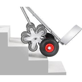 Fetra AK 1328 Treppenkarren Alu 200 kg, fünfarmige Rad-Sterne, Luft,breite Schaufel