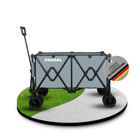 FROSAL faltbarer Bollerwagen Anton grau - XXL