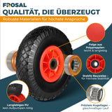 Frosal Ersatzrad - PU Rad Nabe 20mm/75mm für Bollerwagen oder Sackkarre pannensicher