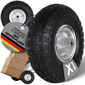 Frosal Ersatzrad pannensicher Transportwagen 16 mm Achse Silber 4.10 / 3,50 - 4 1 Stück