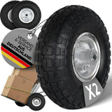 Frosal Ersatzrad pannensicher Transportwagen 16 mm Achse Silber 4.10 / 3,50 - 4 2 Stück