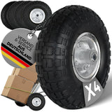 Frosal Ersatzrad pannensicher Transportwagen 16 mm Achse Silber 4.10 / 3,50 - 4 4 Stück