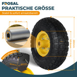 Frosal Ersatzrad Transportwagen pannensicher 16 mm Achse Gelb 4.10 / 3,50
