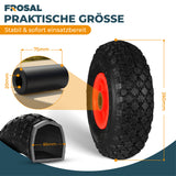 Frosal Ersatzrad Luftbereifung - Rad für Bollerwagen oder Sackkarre Nabe 20mm/75mm