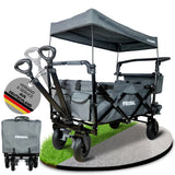 FROSAL Faltbarer Bollerwagen Leo grau mit Luftreifen