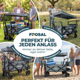 FROSAL Faltbarer Bollerwagen Leo grau mit Luftreifen