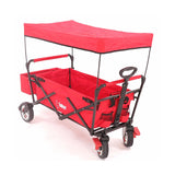 FUXTEC Bollerwagen CT-500 rot mit Sonnendach faltbar
