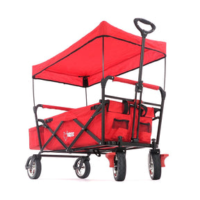 FUXTEC Bollerwagen CT-500 rot mit Sonnendach faltbar