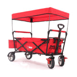 FUXTEC Bollerwagen CT-500 rot mit Sonnendach faltbar