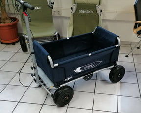Eckla Express faltbarer Bollerwagen Luftbereifung silber/blau