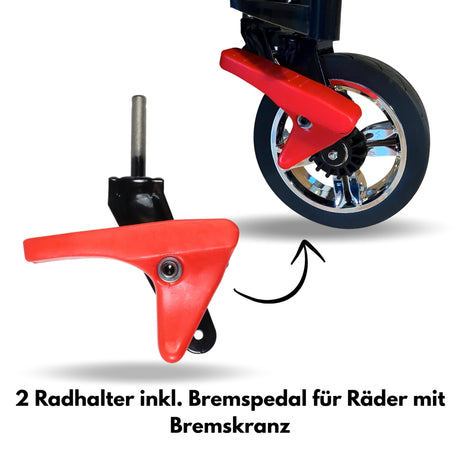 FROSAL Radhalter Set mit Bremshebel – 2 Stück (links & rechts), passend für Frosal Leo, Fuxtec- und