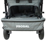 FROSAL Faltbarer Bollerwagen Leo grau mit Luftreifen
