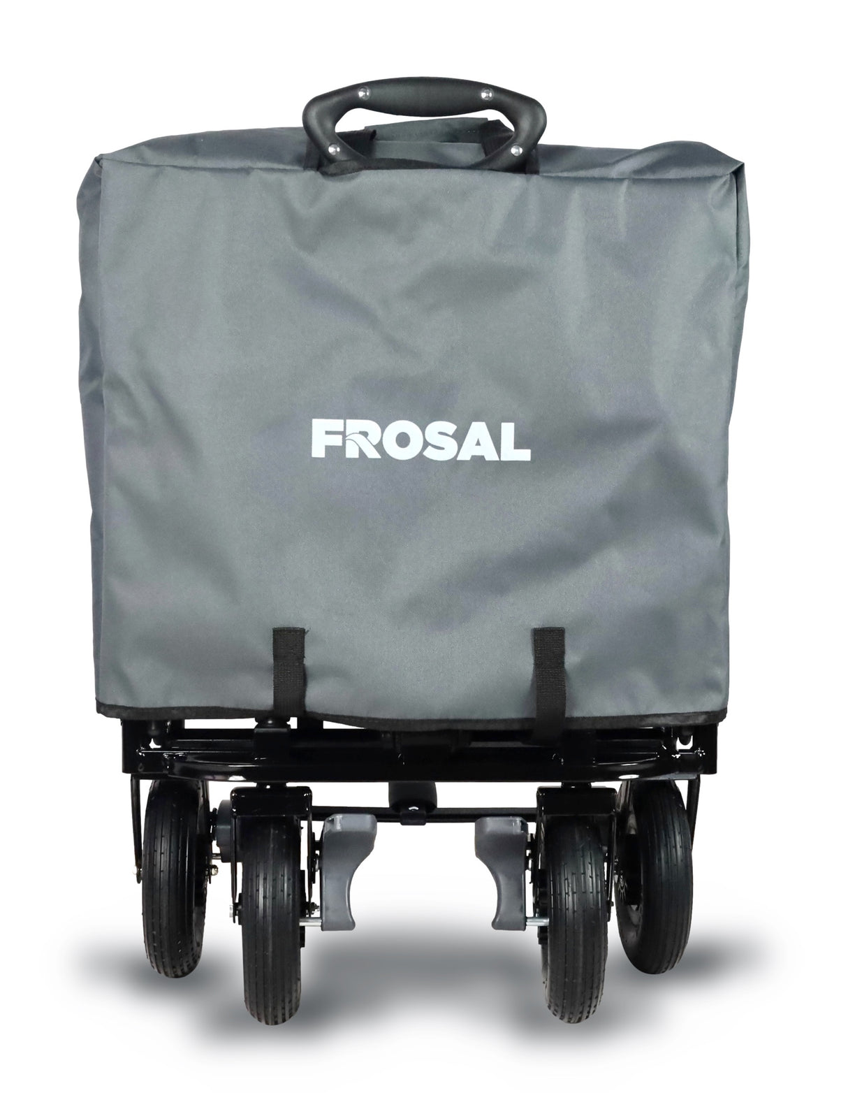FROSAL Faltbarer Bollerwagen Leo grau mit Luftreifen