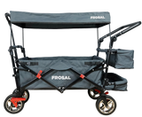 FROSAL Faltbarer Bollerwagen Leo mit Sonnendach und Stauraumerweiterung