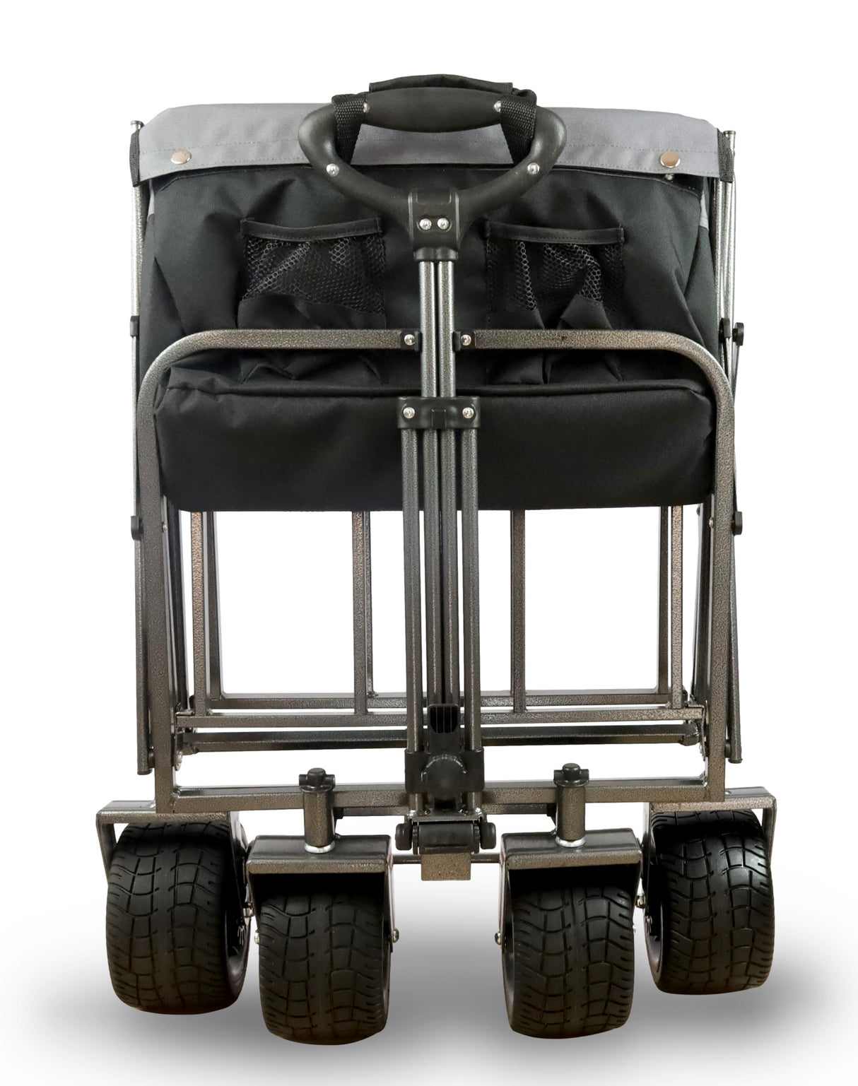 FROSAL Bollerwagen Alex faltbar schwarz/grau Strandwagen breite Reifen